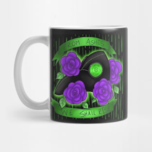 “From Ashes We Shall Rise” Cyber Punk Plague Doctor Mug